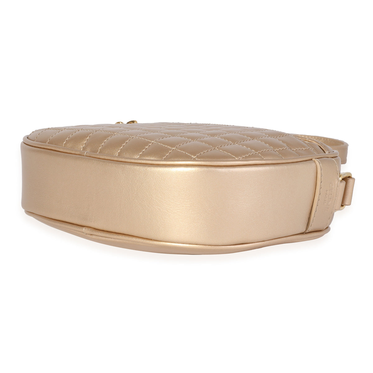 Celine Gold Quilted Leather Small C Charm Camera Bag