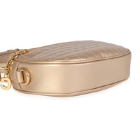 Celine Gold Quilted Leather Small C Charm Camera Bag