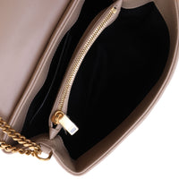 Saint Laurent Dark Beige Matelassé Leather Small Loulou Bag