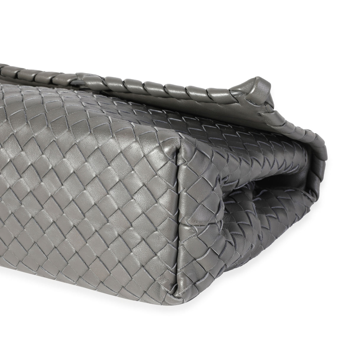 Bottega Veneta Gray Intrecciato Leather Olimpia Bag