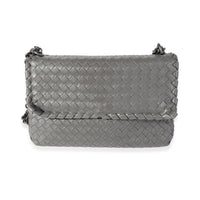 Bottega Veneta Gray Intrecciato Leather Olimpia Bag