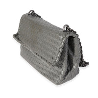 Bottega Veneta Gray Intrecciato Leather Olimpia Bag