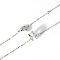 Chanel Ultra White Ceramic Necklace With Diamonds in 18K White Gold 0.15 ctw