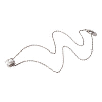 Chanel Ultra White Ceramic Necklace With Diamonds in 18K White Gold 0.15 ctw