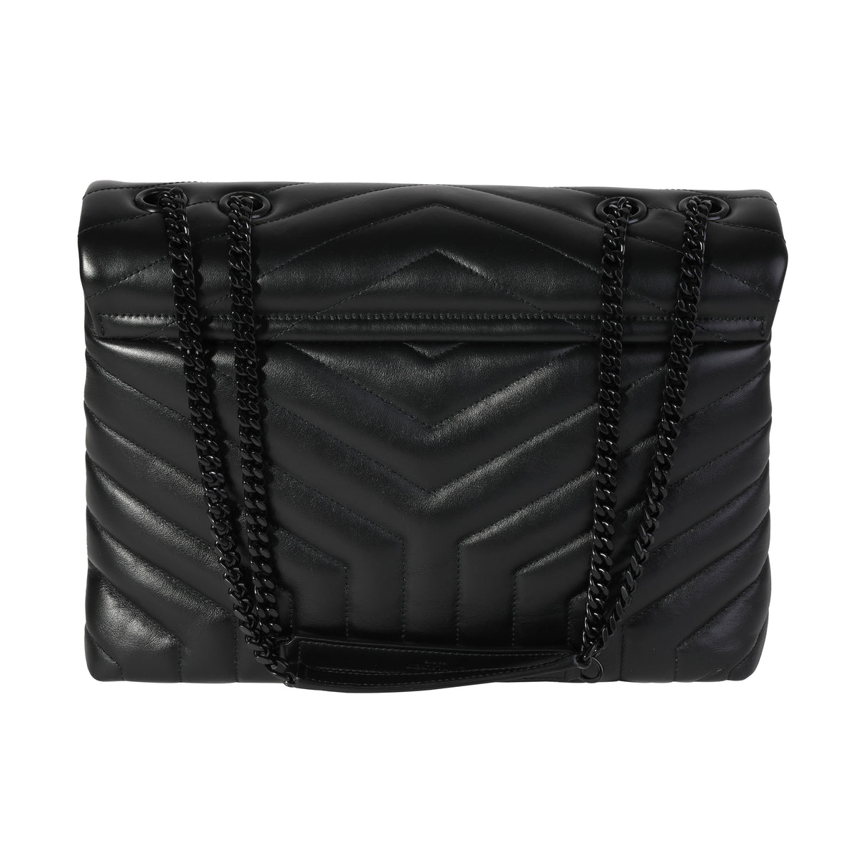 Saint Laurent So Black Matelassé Leather Medium Loulou Bag