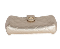 Chanel Gold Quilted Lambskin Mini Phone Holder Clutch