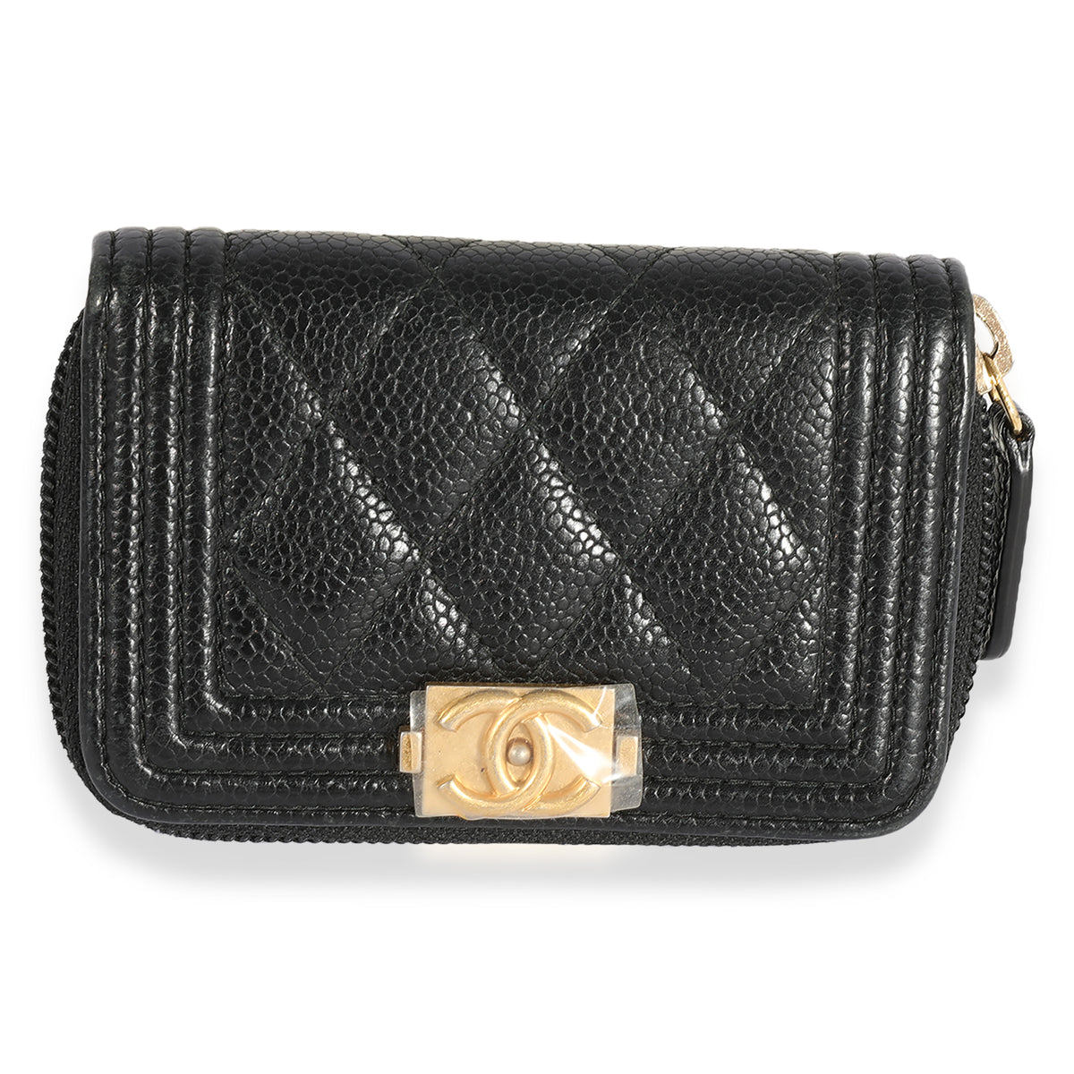 chanel black coin purse