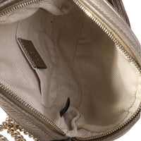 Gucci Metallic Pebbled Leather Mini Soho Chain Bag