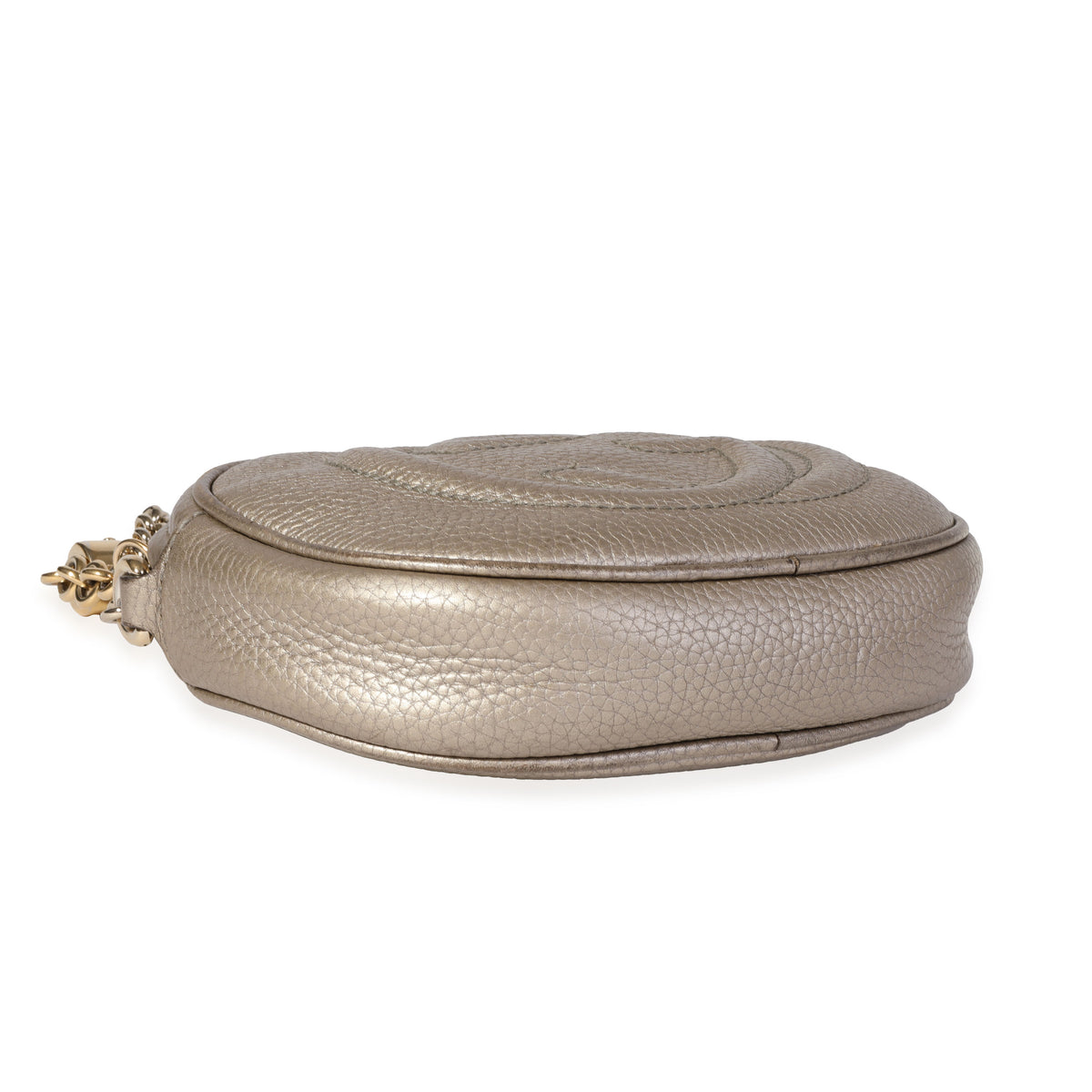 Gucci Metallic Pebbled Leather Mini Soho Chain Bag