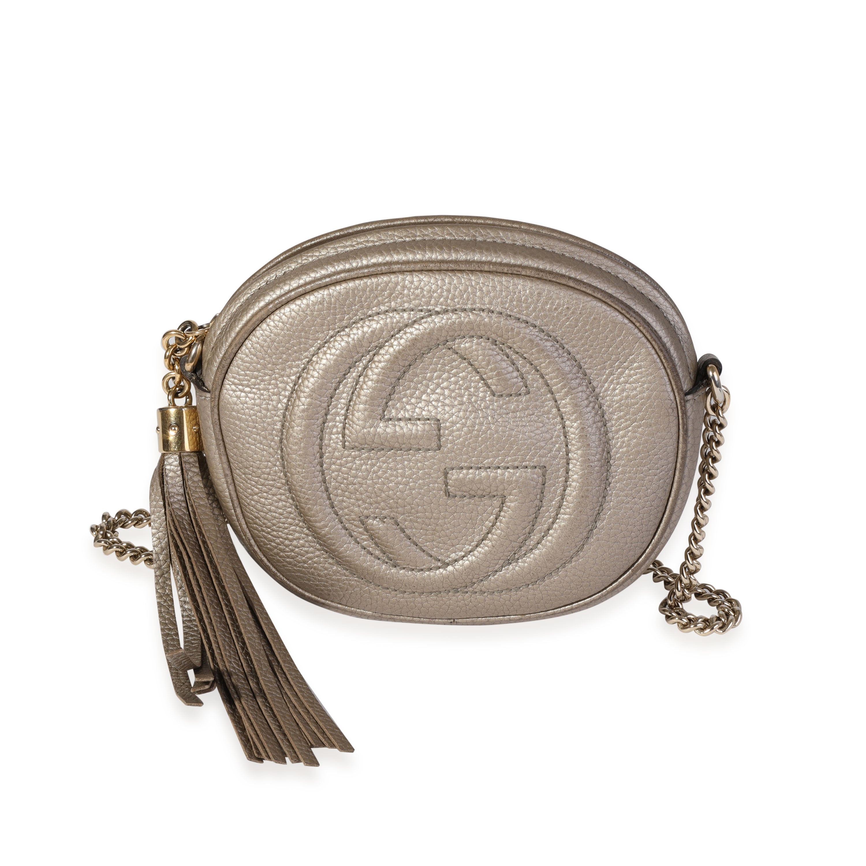 Gucci Gold Metallic Small Soho Shoulder Bag