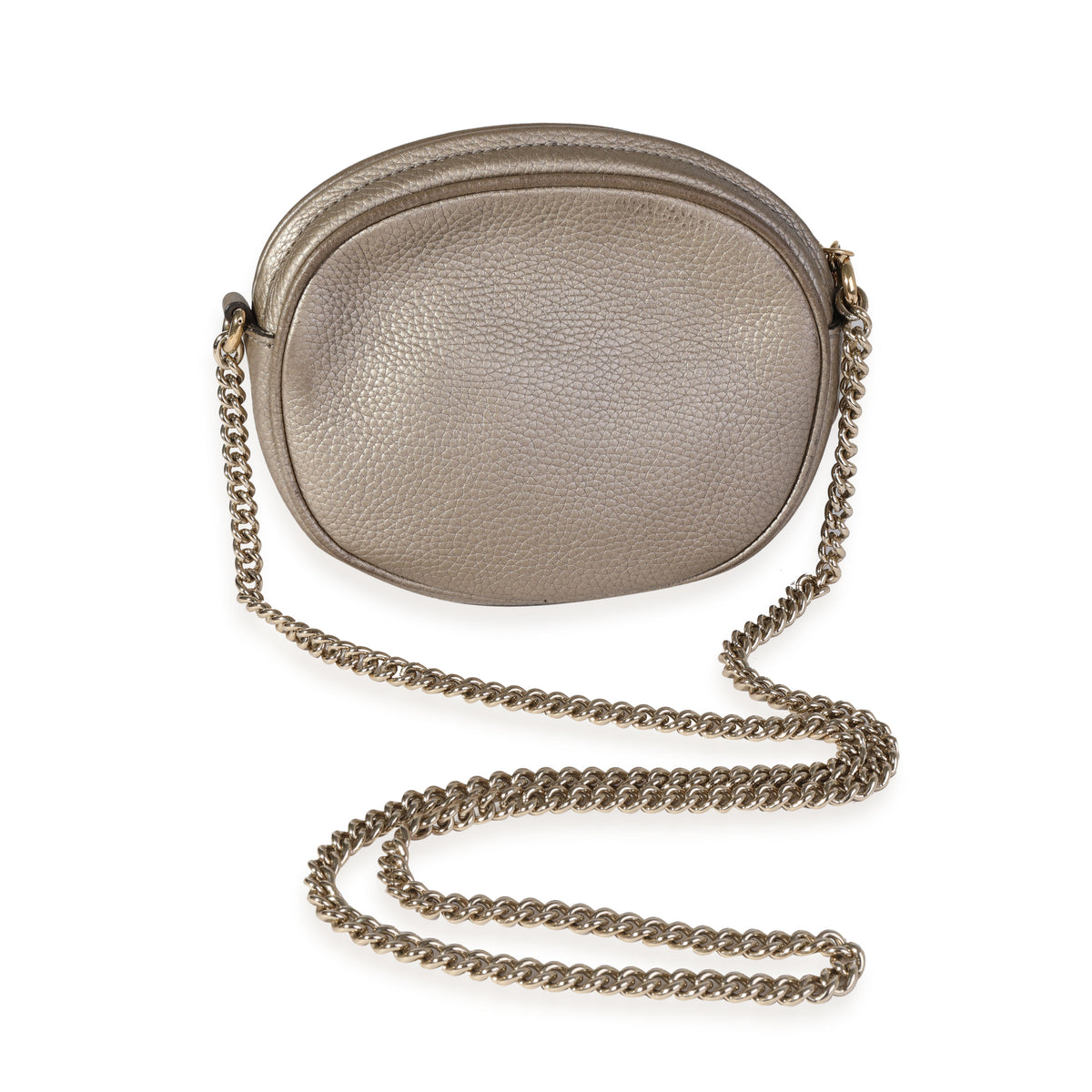 Gucci Metallic Pebbled Leather Mini Soho Chain Bag