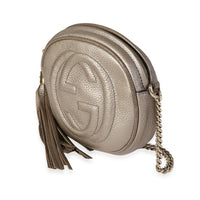 Gucci Metallic Pebbled Leather Mini Soho Chain Bag