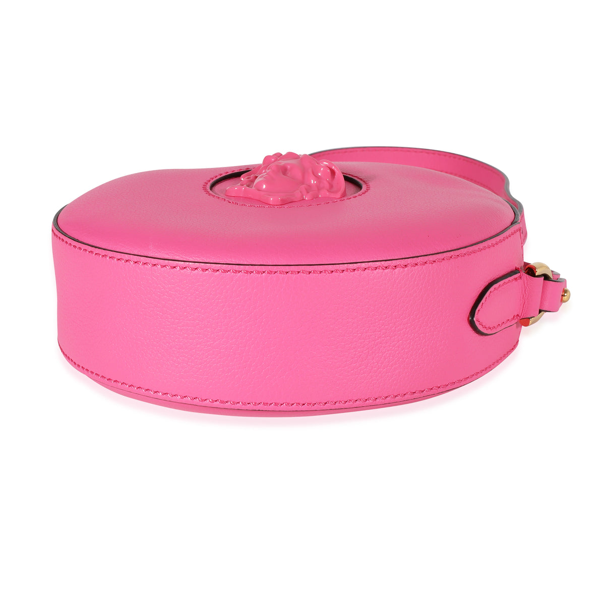 Versace Fuchsia Leather La Medusa Round Camera Bag