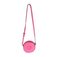 Versace Fuchsia Leather La Medusa Round Camera Bag