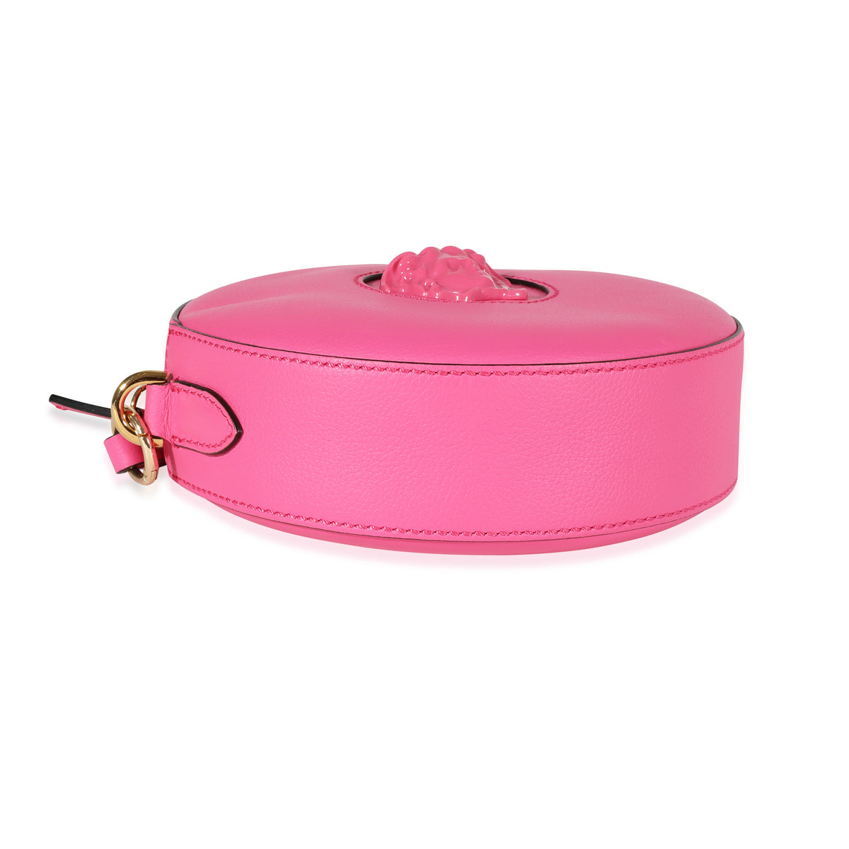 Versace Fuchsia Leather La Medusa Round Camera Bag