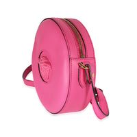 Versace Fuchsia Leather La Medusa Round Camera Bag