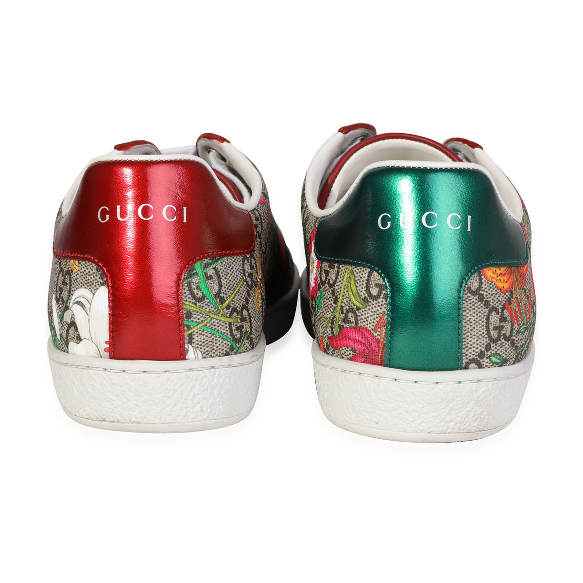 Gucci -  Gucci Wmns Ace GG Supreme Low Flora Print - Red (9 EUR)