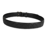 Chanel Gold Chain & Black Quilted Leather CC Belt