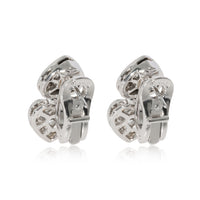 BVLGARI Doppio Diamond Earrings in 18k White Gold 2.5 CTW
