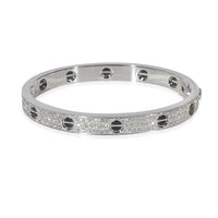 Cartier Love Diamond Pave Ceramic Bracelet in 18K White Gold 1.99 CTW