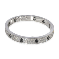 Cartier Love Diamond Pave Ceramic Bracelet in 18K White Gold 1.99 CTW