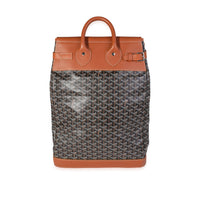 Goyard Black Goyardine & Brown Leather Steamer Bag