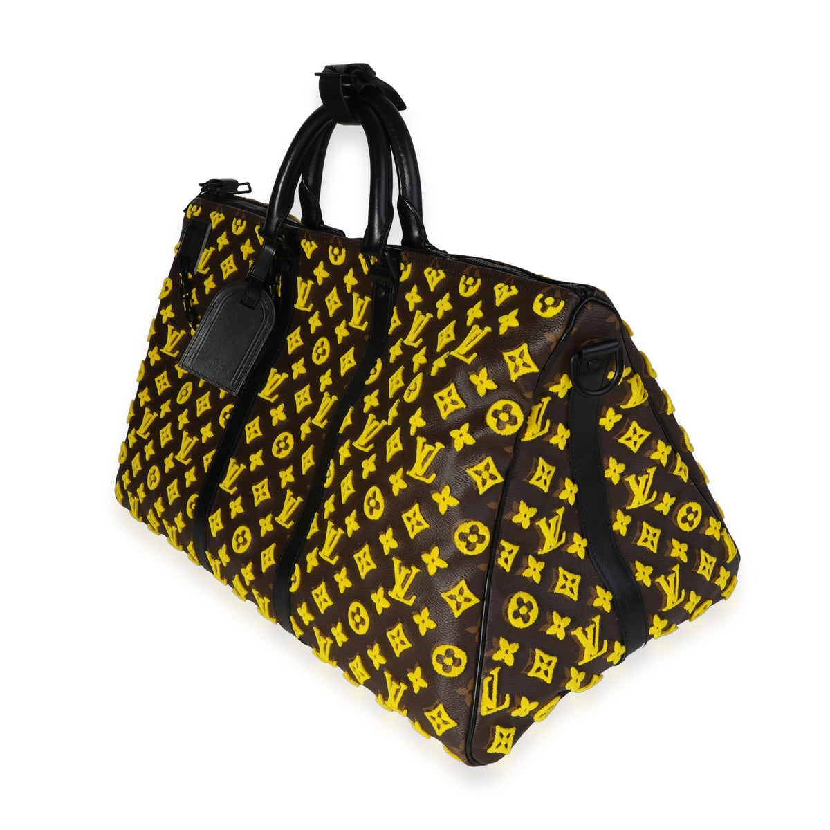 Louis Vuitton Keepall Bandouliere 50 Monogram Brown Macassar Yellow Weekend  Bag