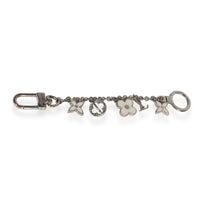 Louis Vuitton Silver & White Fleur DEpi Bag Charm & Key Holder