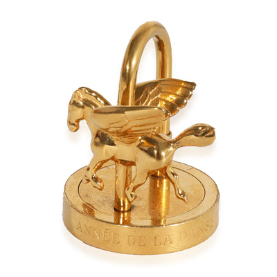 Hermès Gold Année De La Danse Pegasus Merry-Go-Round Cadena Charm