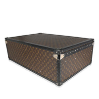 Louis Vuitton Monogram Macassar & Black Leather Alzer Trunk 80