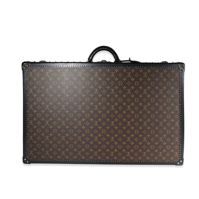 Louis Vuitton Monogram Macassar & Black Leather Alzer Trunk 80