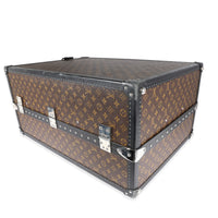 Louis Vuitton Monogram Macassar & Black Leather Custom 8 Compartment Shoe Trunk