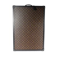 Louis Vuitton Monogram Macassar & Black Leather Custom 8 Compartment Shoe Trunk