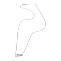 Tiffany & Co. Paloma Picasso Graffiti Love Necklace 18K White Gold 0.15 Ctw