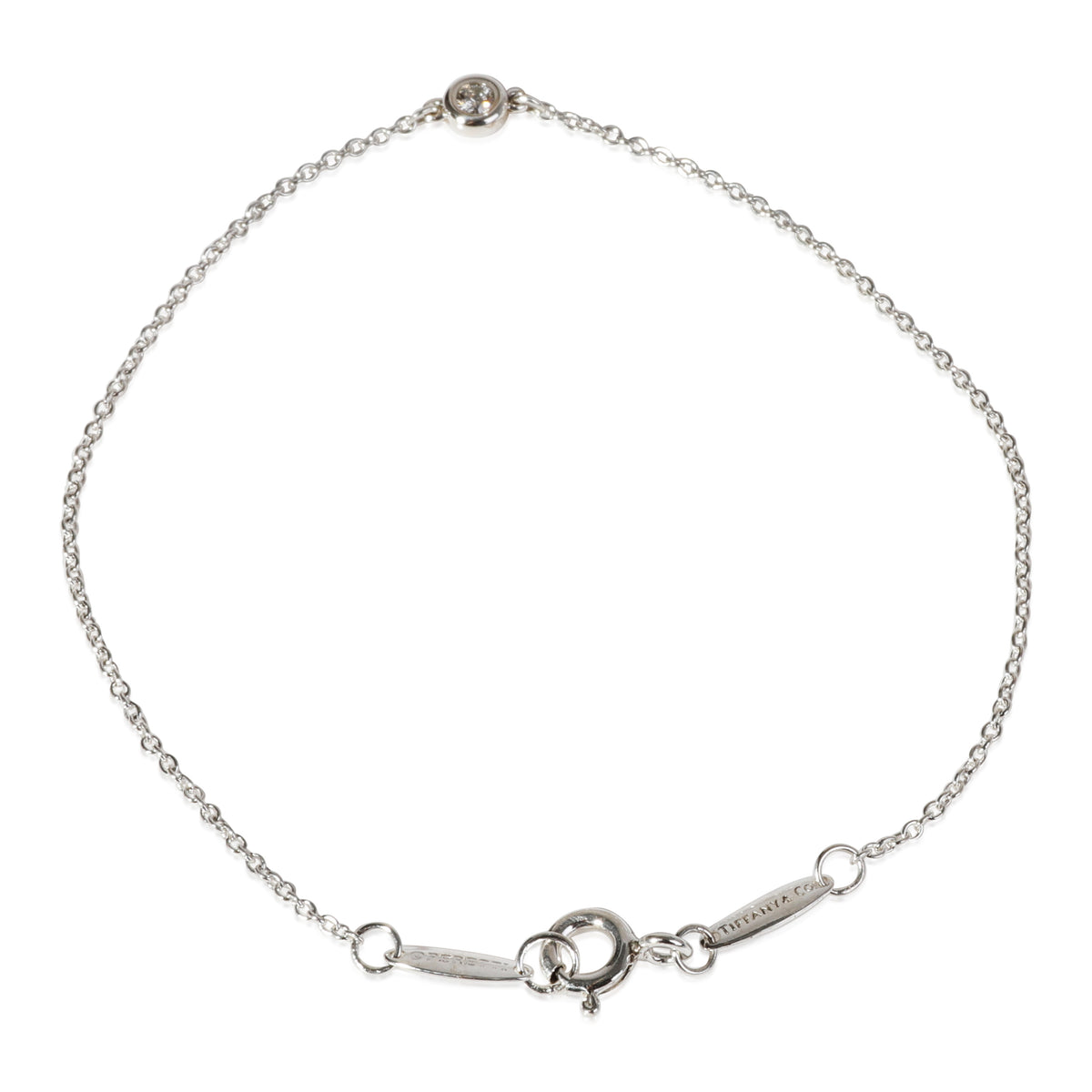 Tiffany & Co. Elsa Peretti Diamond Bracelet in Sterling Silver 0.05 CTW