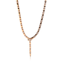 Bvlgari Serpenti Viper Diamond Necklace in 18k Rose Gold