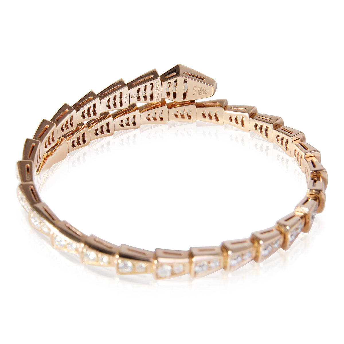BVLGARI Serpenti Viper Diamond Bracelet in 18k Rose Gold myGemma