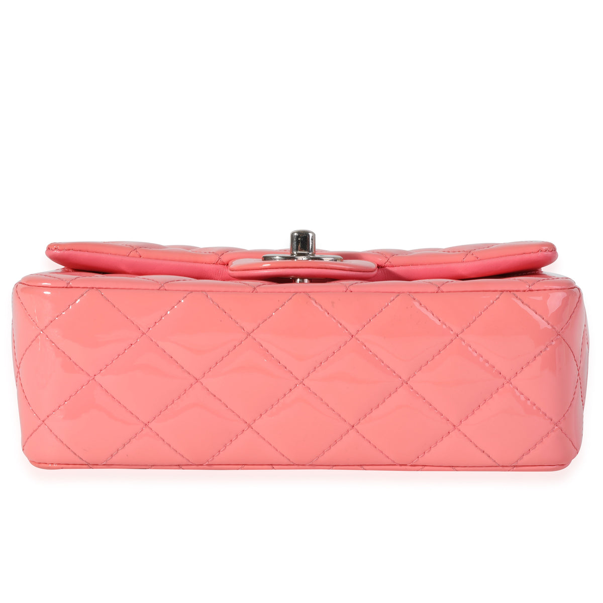 Chanel Pink Mini Square Patent Leather Classic Flap Bag