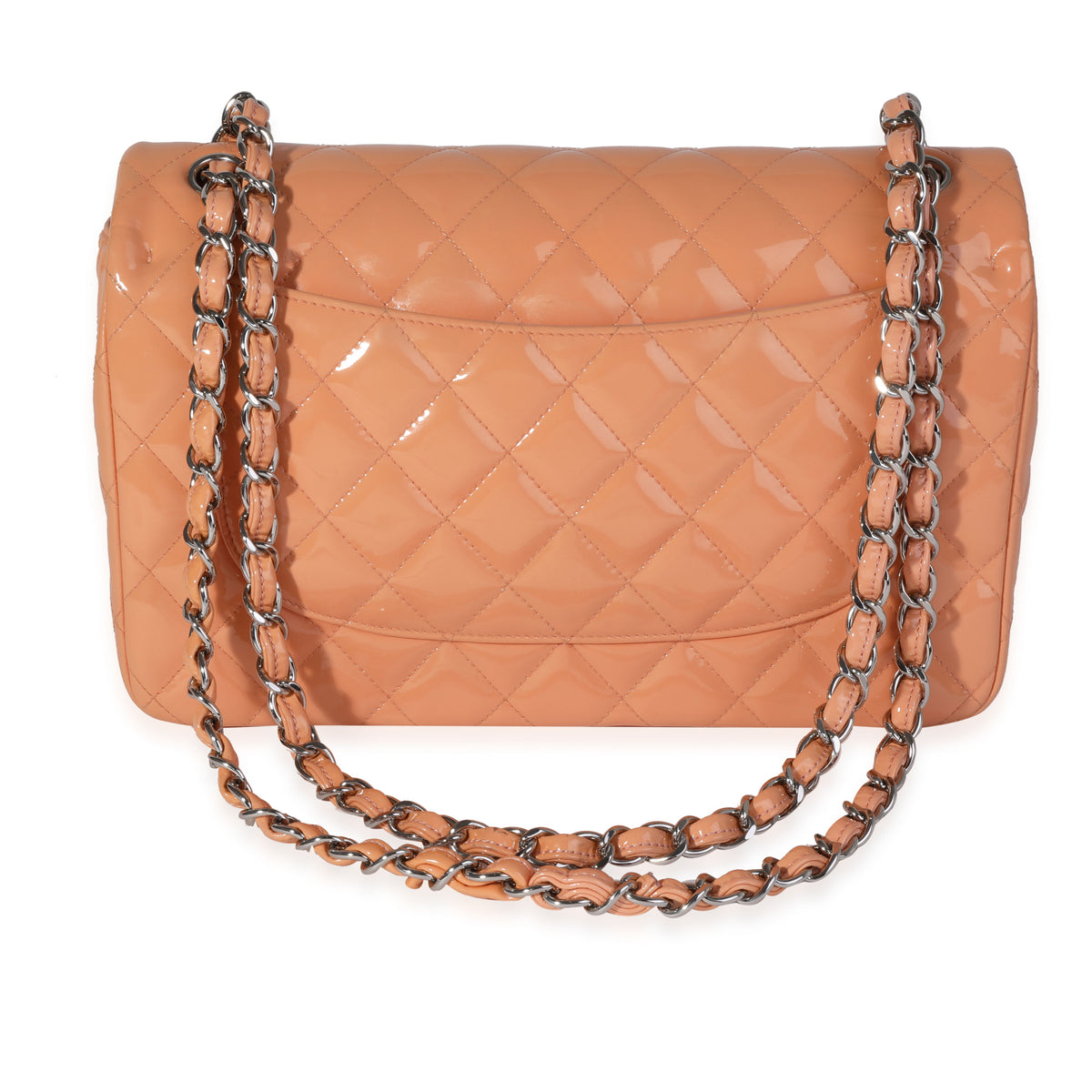 Chanel Vintage Peach Square Quilted Medium Flap Bag