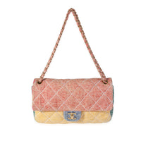 Chanel Multicolor Wool Stitched Single Flap Bag