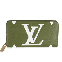 Louis Vuitton Khaki & White Monogram Giant Zippy Wallet