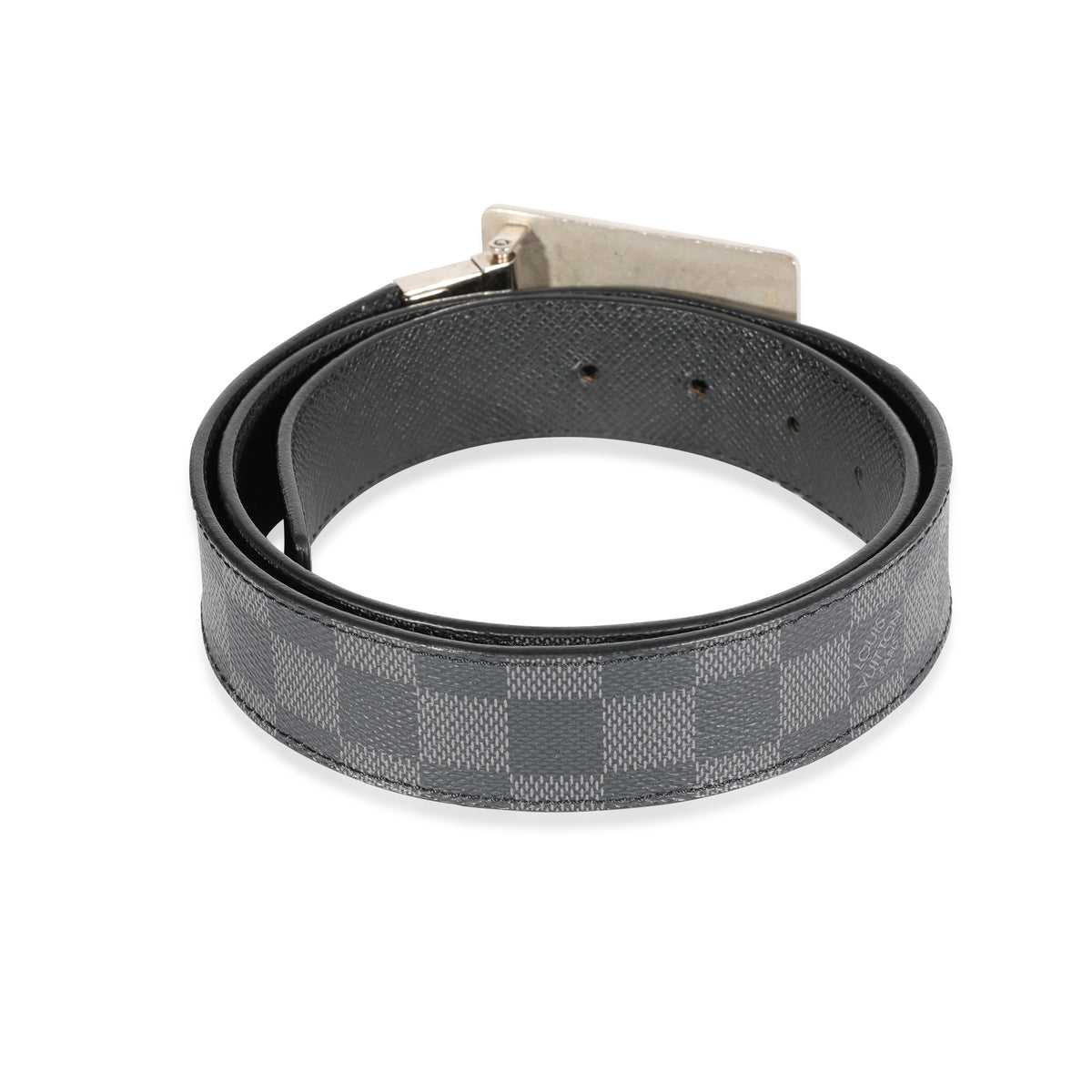 Checkered Chewy Vuitton Collar & Leash - Caviar Black