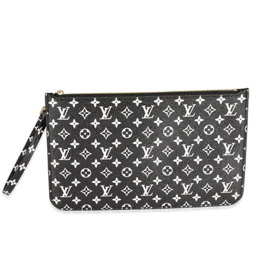 Louis Vuitton Black & White Monogram Canvas Neverfull Pochette