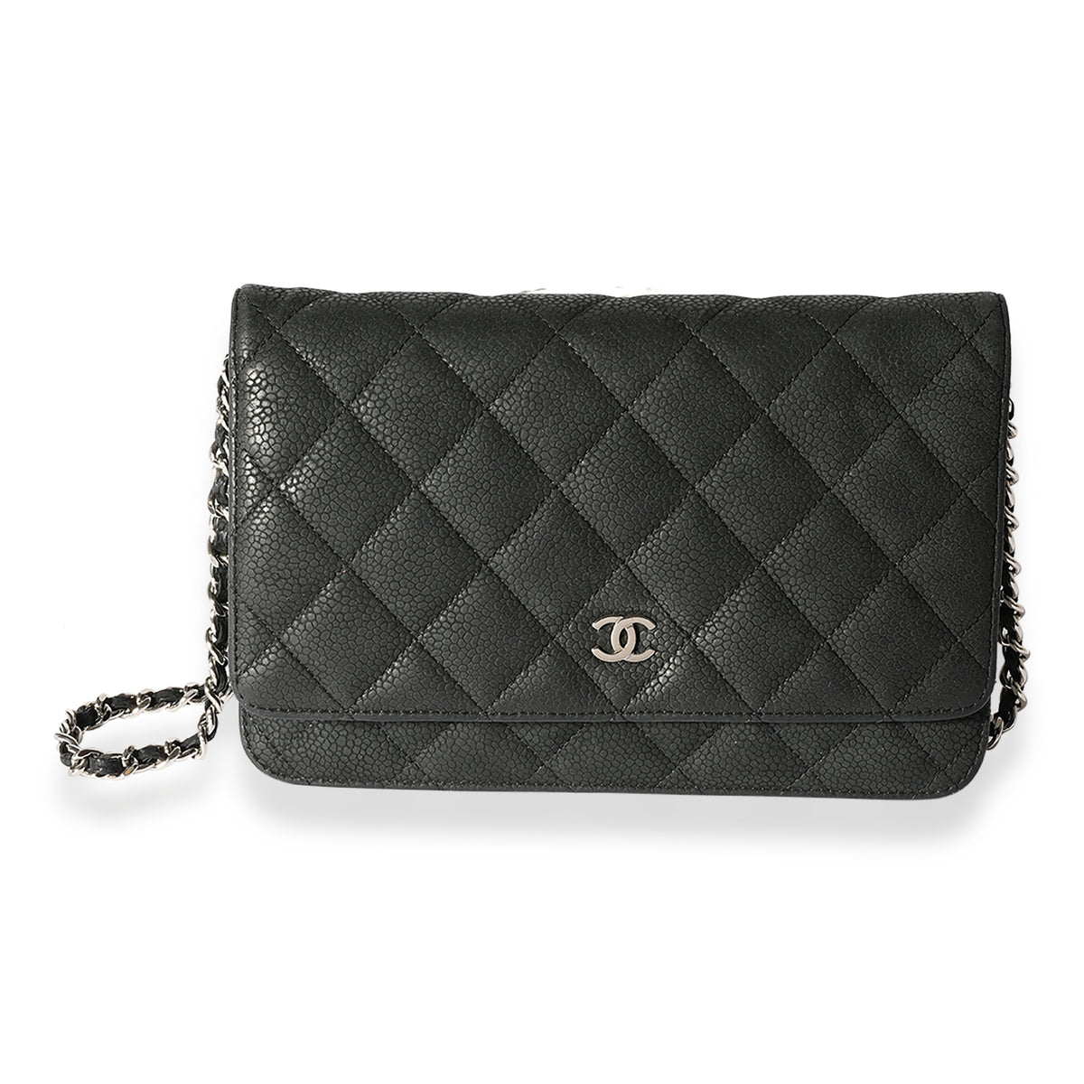 Chanel Classic WOC Wallet on Chain in Black Caviar with Gold Hardware