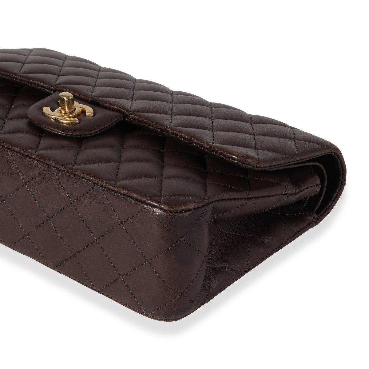 Chanel Dark Brown Quilted Lambskin Small Classic Double Flap Bag