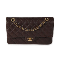 Chanel Chocolate Brown Quilted Lambskin Medium Classic Double Flap Bag