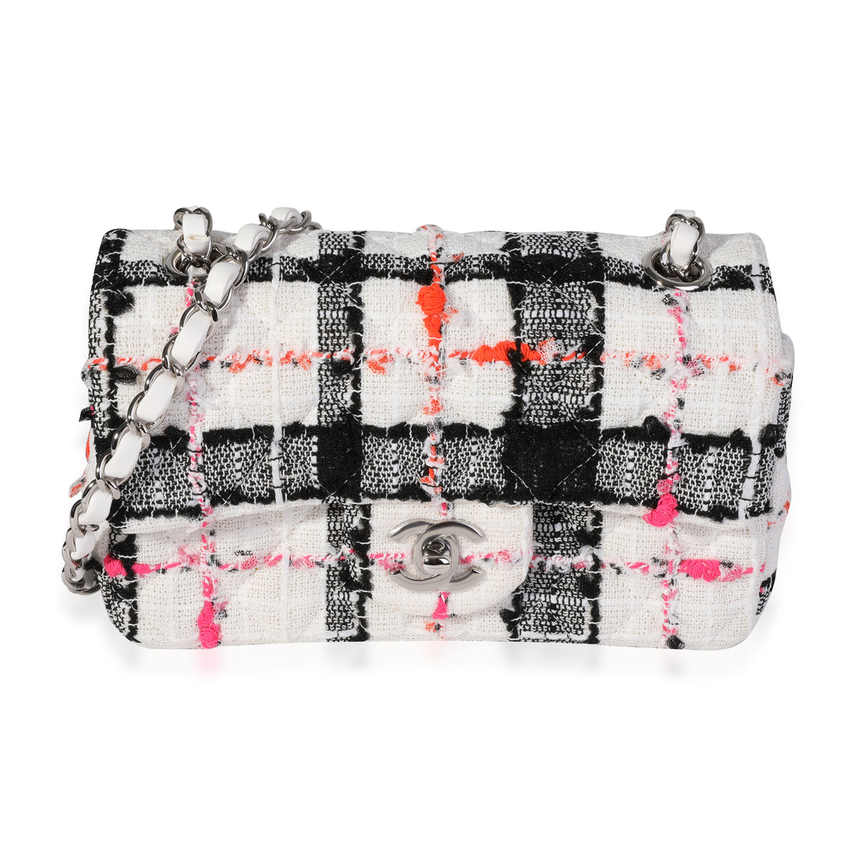 Chanel White & Black Tweed Mini Rectangular Classic Flap Bag, myGemma, NL