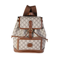 Gucci Brown GG Supreme Interlocking G Backpack