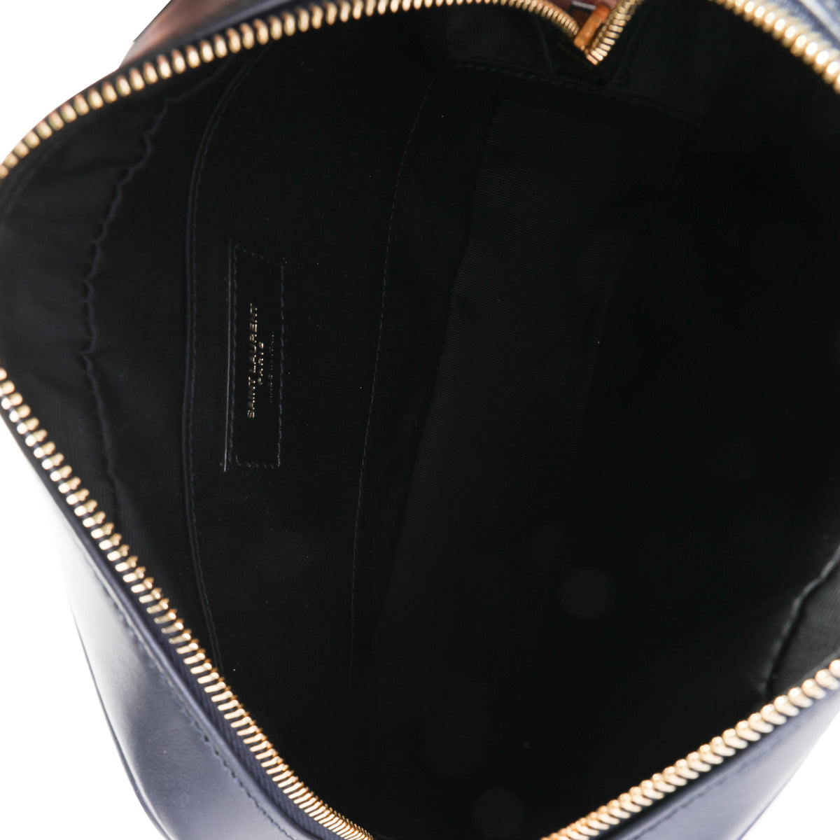 Saint Laurent Deep Marine Matelassé Leather Lou Camera Bag