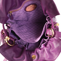 Loewe Purple Lambskin Flamenco Bag